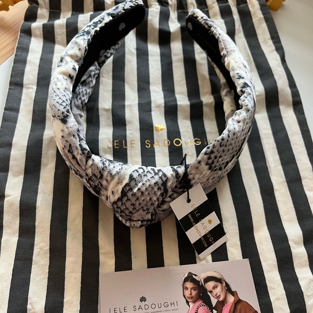 Lele sadoughi knotted headband Silk Python